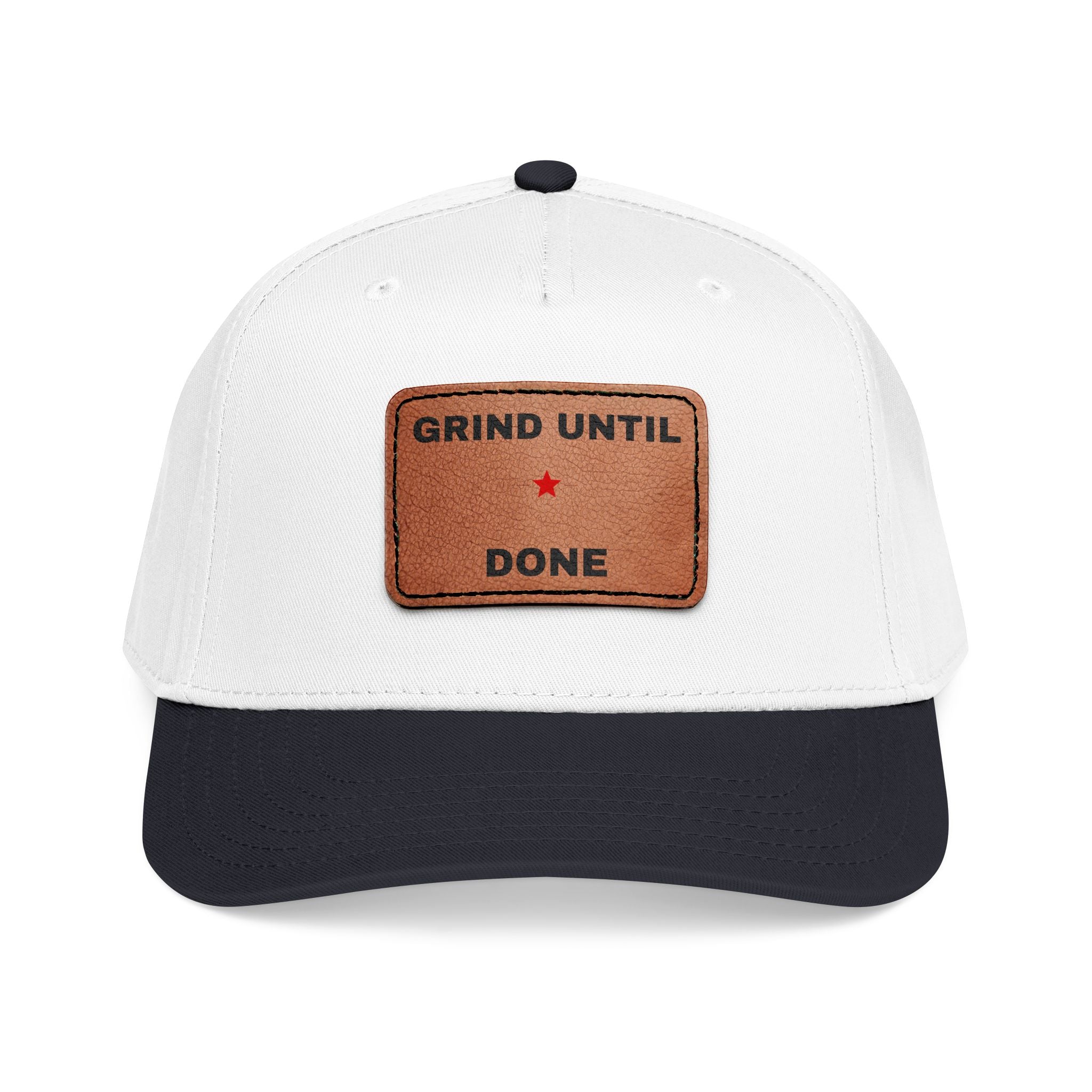 Grind Until Done Baseball Cap with Leather Patch