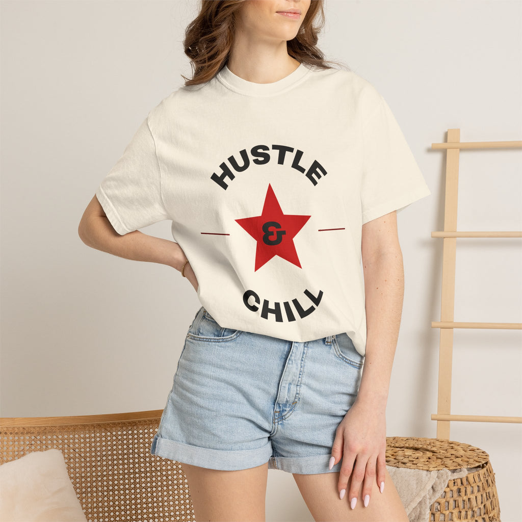 Hustle and Chill Red and Black T-shirt | Streetwear Graphic Tee