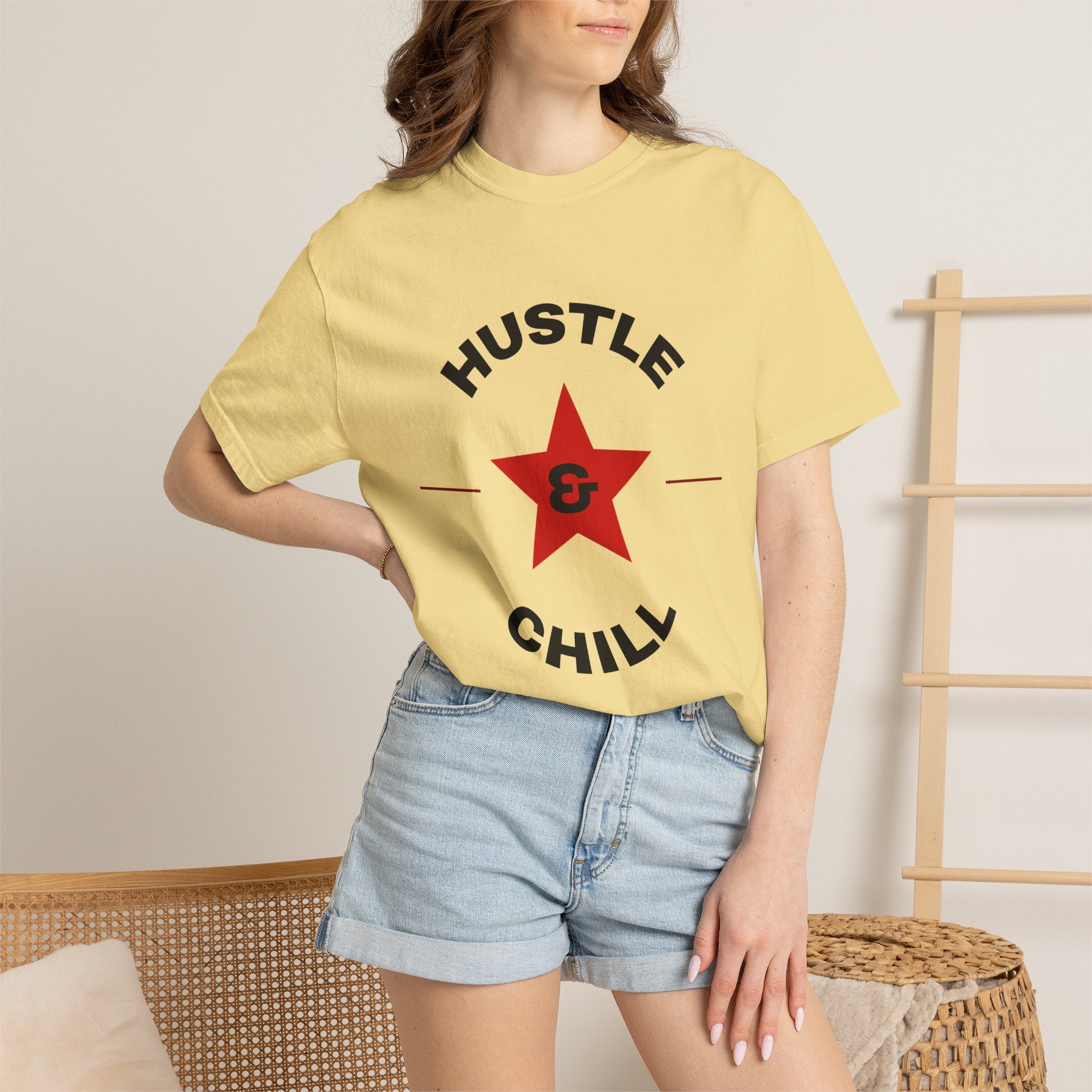 Hustle and Chill Red and Black T-shirt | Streetwear Graphic Tee