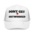 Dont Get Outworked Trucker Hat | Motivational Retro Star Mesh Cap