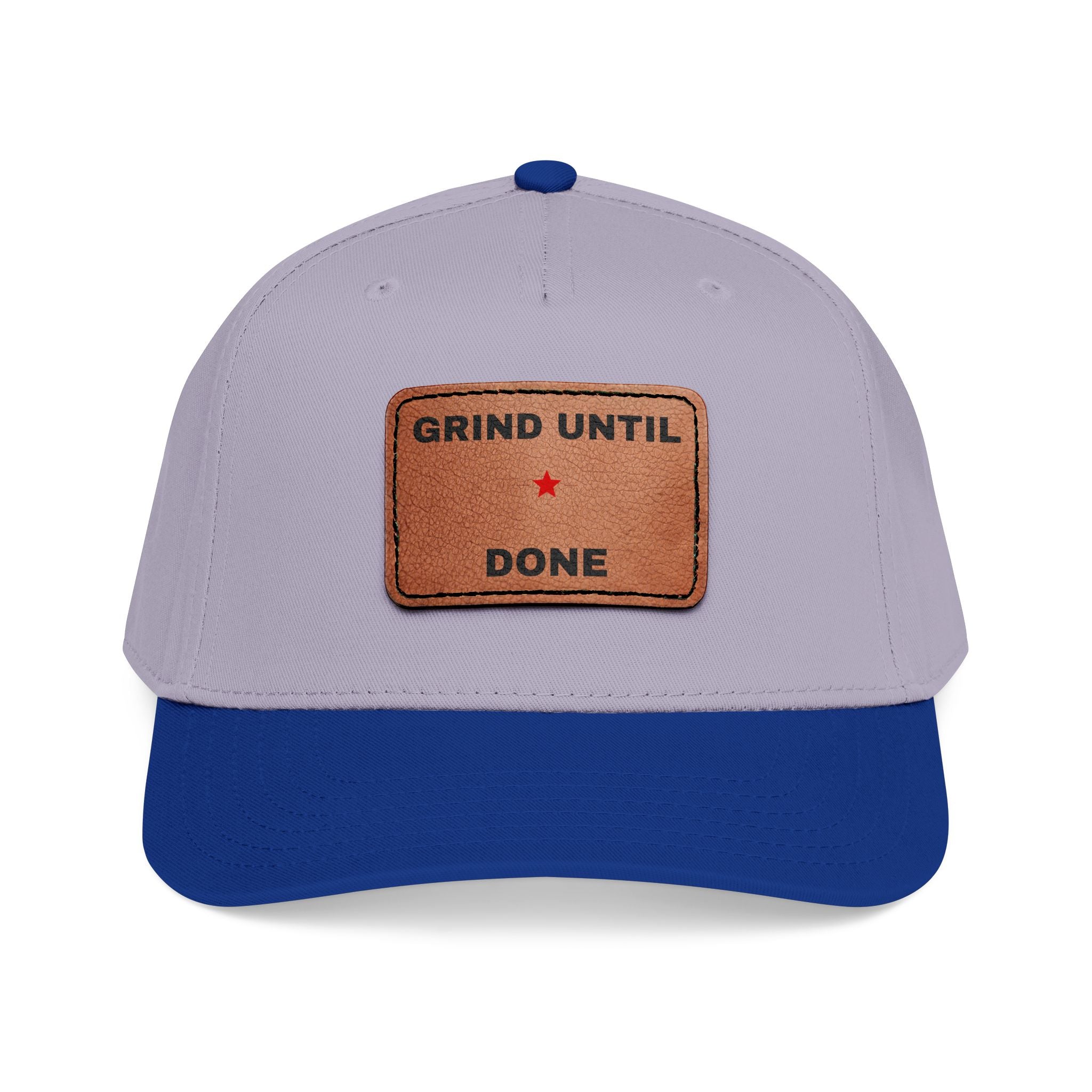 Grind Until Done Baseball Cap with Leather Patch