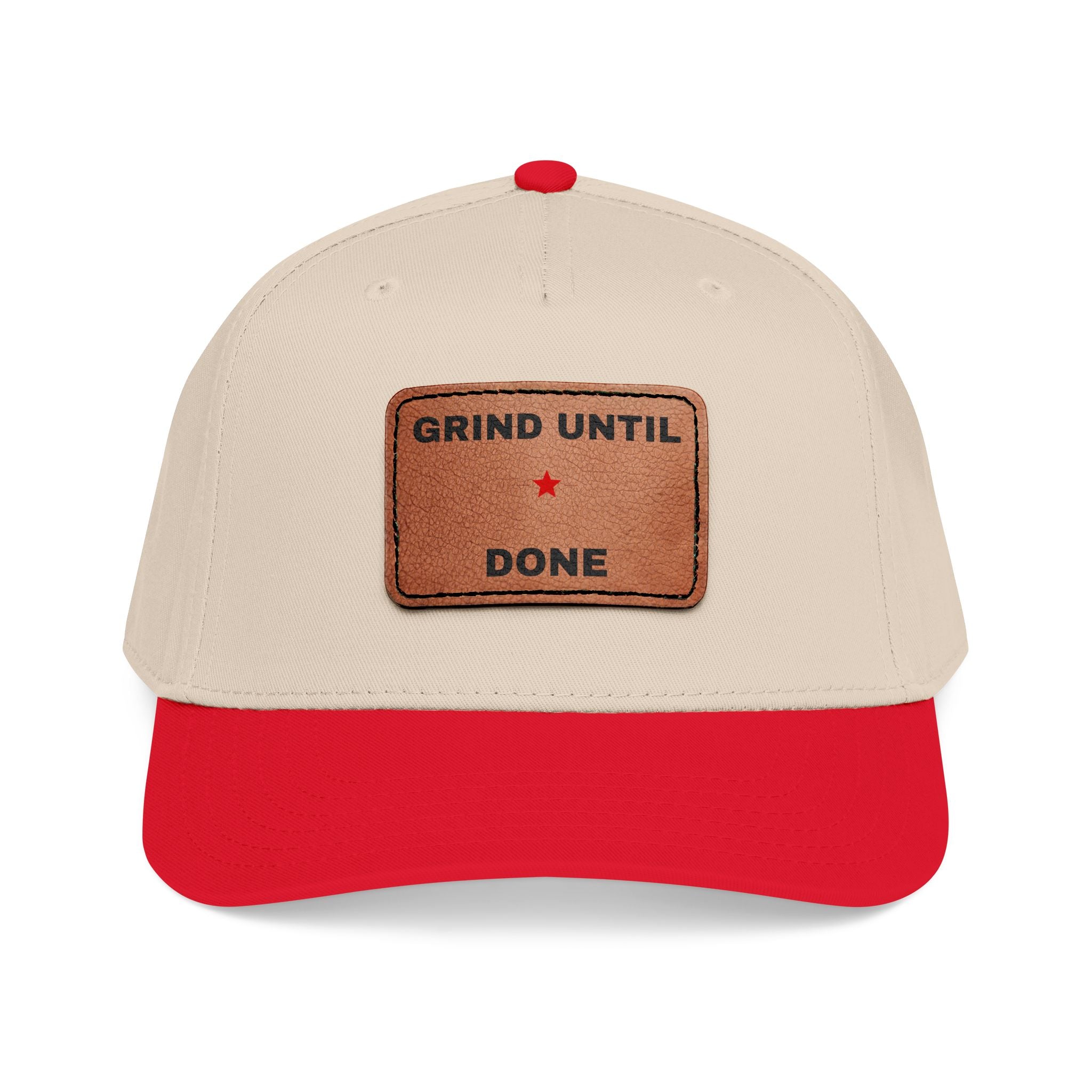 Grind Until Done Baseball Cap with Leather Patch