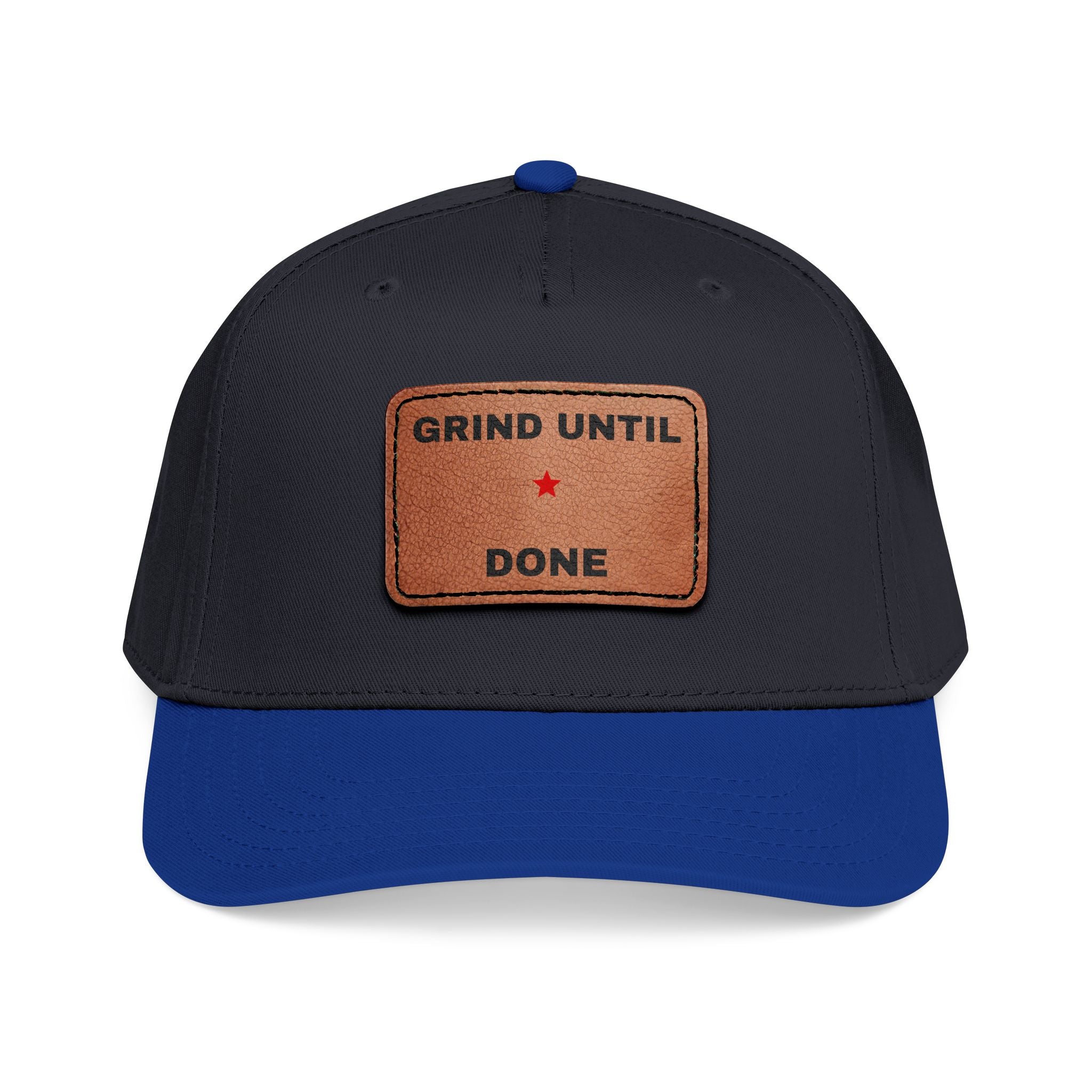 Grind Until Done Baseball Cap with Leather Patch