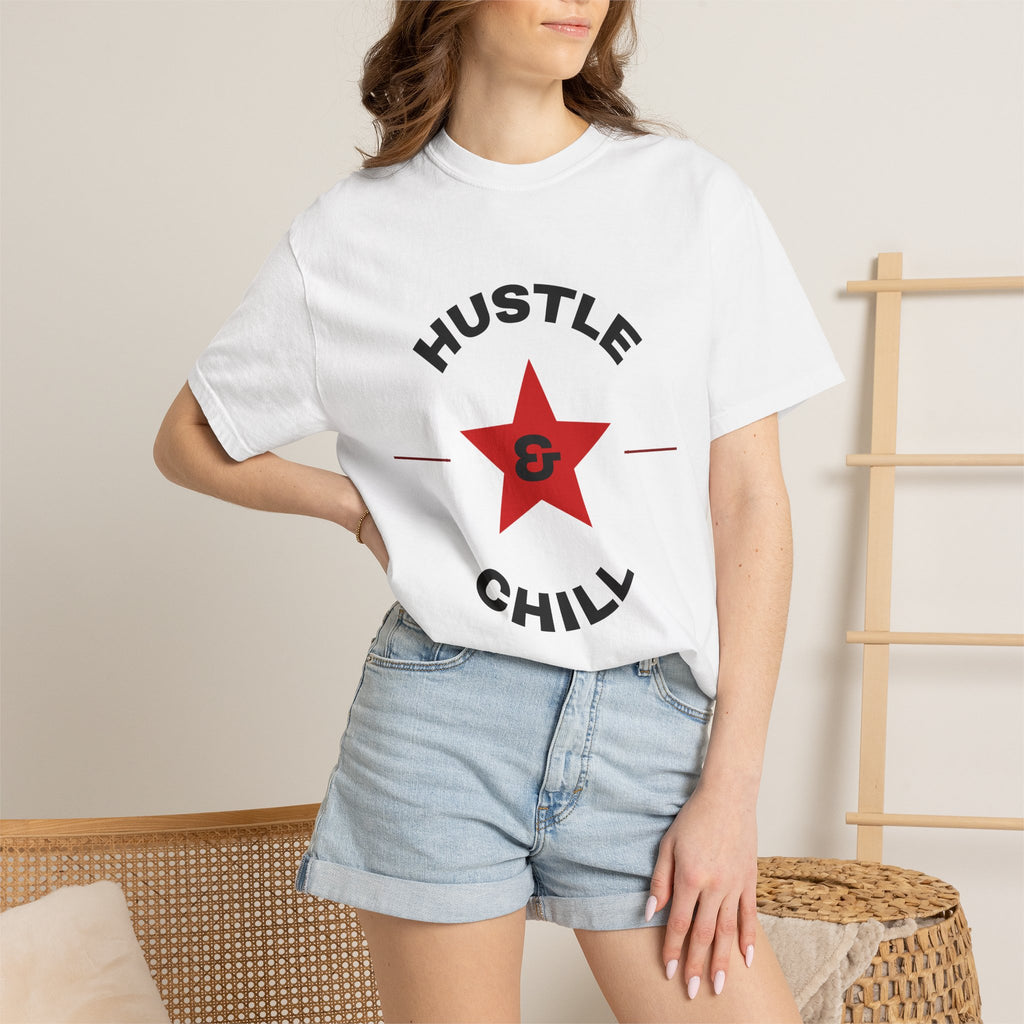 Hustle and Chill Red and Black T-shirt | Streetwear Graphic Tee
