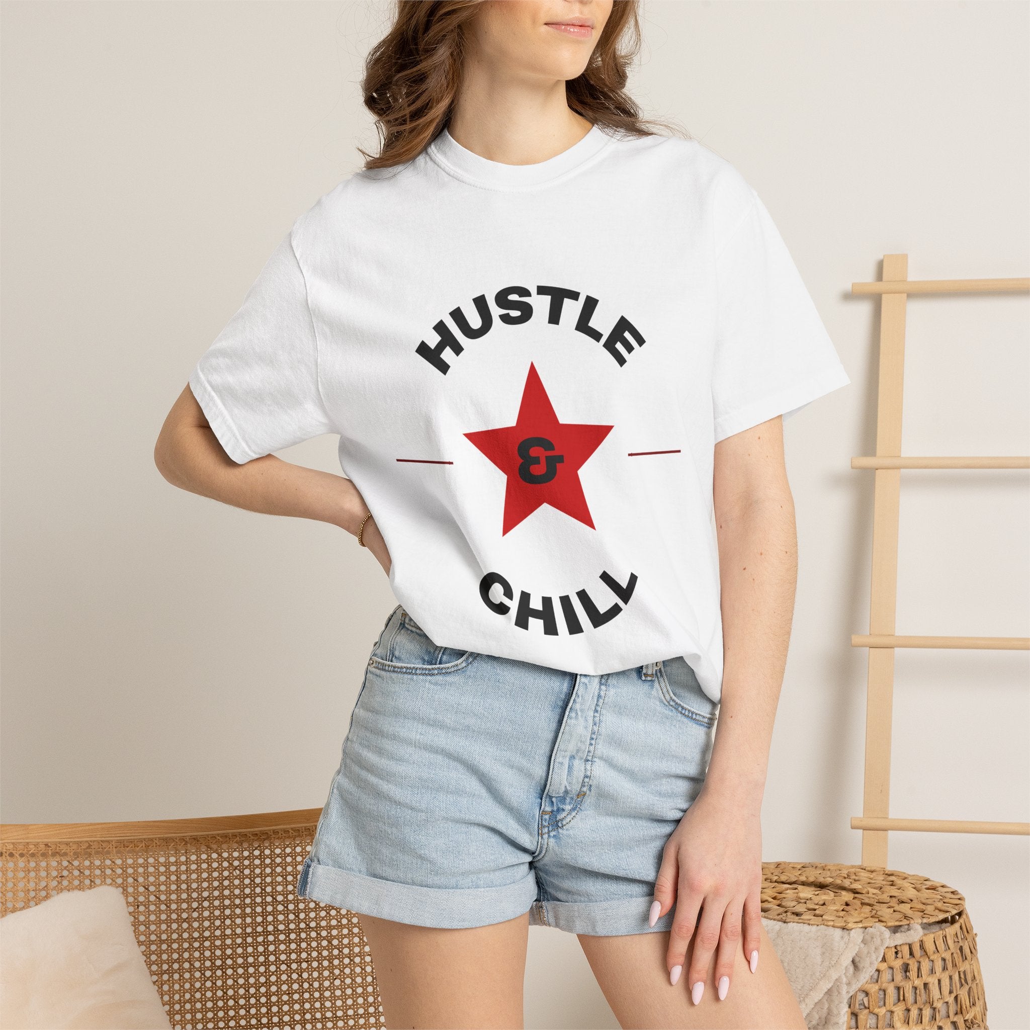 Hustle and Chill Red and Black T-shirt | Streetwear Graphic Tee